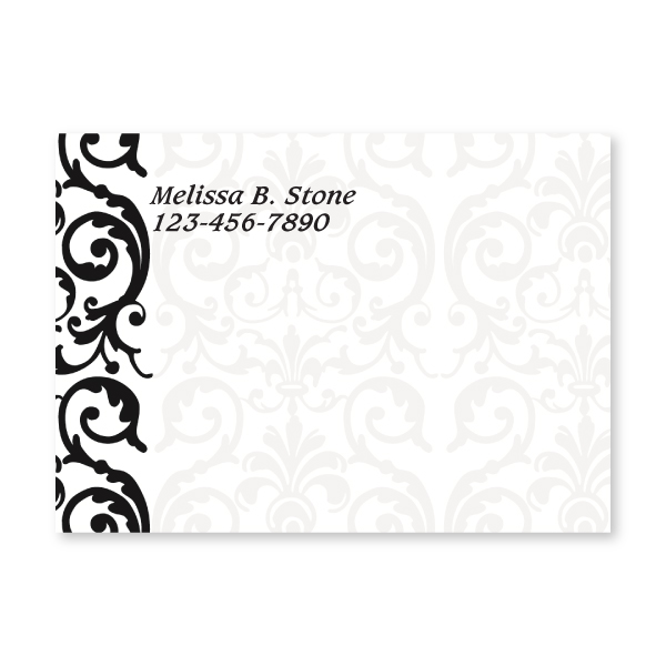 Black Lace Notecards Personalized 